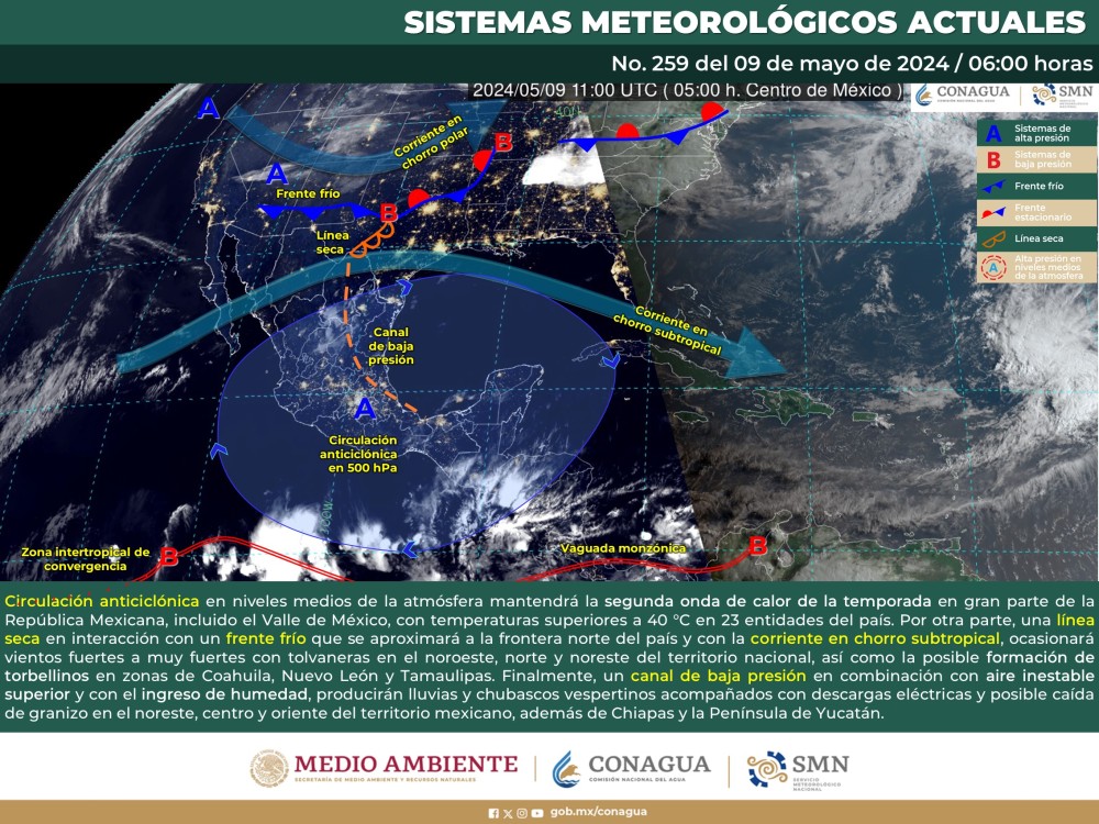 El SMN prevé temperaturas superiores a 40°c