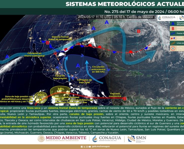 SMN prevé posibles torbellinos en Coahuila, Nuevo León y Tamaulipas