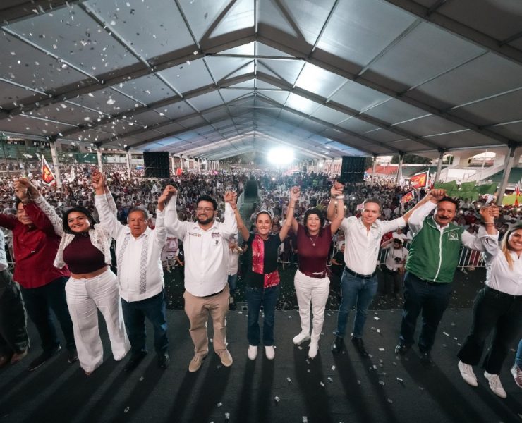 Claudia Sheinbaum Cierra Campaña Regional en Naucalpan con Apoyo de Líderes de Morena y el Partido Verde
