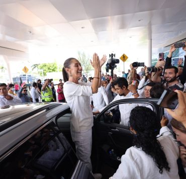 Claudia Sheinbaum continúa recorriendo el país; llega a Yucatán