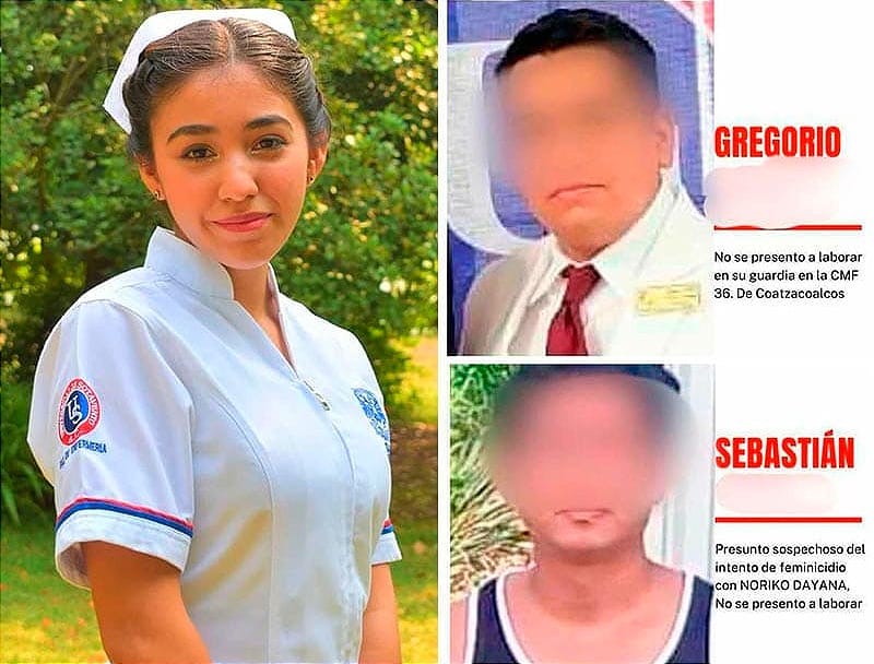 Murió Noriko, enfermera baleada por su exnovio afuera del IMSS de Coatzacoalcos