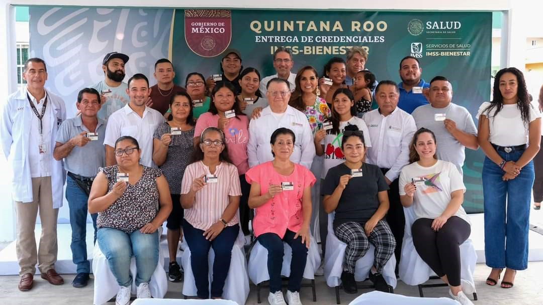 La gobernadora Mara Lezama Espinosa participó de manera remota en la entrega de credenciales a beneficiarios del programa IMSS Bienestar