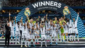 El Real Madrid se coronó en la Super Copa de Europa, ante el Atalanta y Mbappé tuvo su primera titularidad.