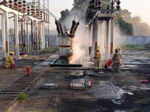 Explosión en subestación