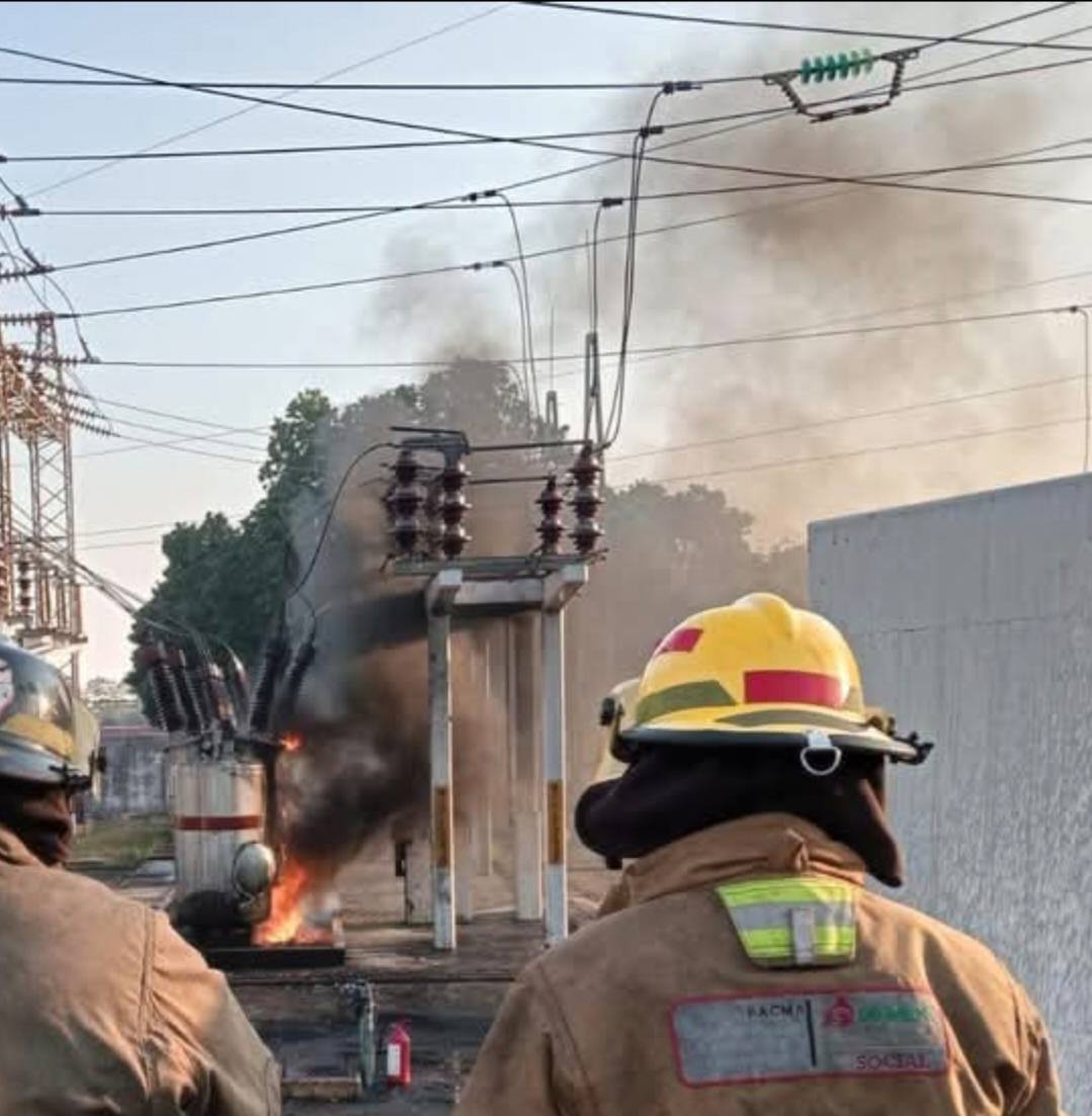 Explosión en subestación